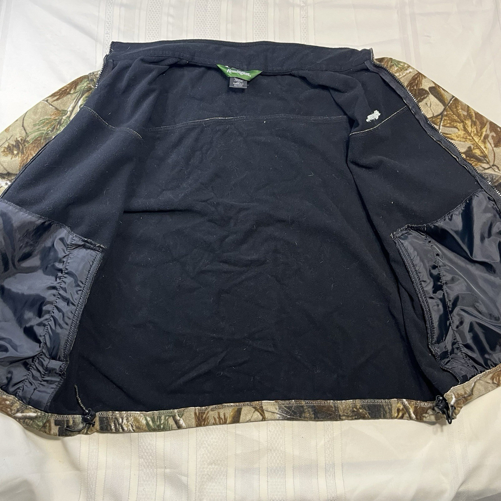 Remington Mossy Oak Camo Fleece Brown Jacket Men’s XL Hunting Full Zip Outdoor - Picture 9 of 12